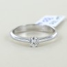 Bague solitaire moyenne avec diamant de 0,19 carat 00225