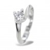 Bague solitaire moyenne avec diamant serti Valentine 0.33 carat 00226