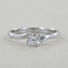 Bague solitaire moyenne sertie de diamants sertis Valentine entrelacés 0,29 ct 00231