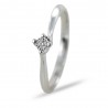 Bague solitaire sertie de diamants et diamant ct 0,03 00244