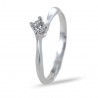 Bague solitaire sertie de diamants et diamant ct 0,06 00245