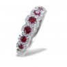 Riviera ring of Rubies and outline of Diamonds Jeera Gioielli Raaja 00268