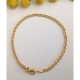 BR1232G gold cross chain bracelet