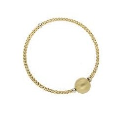 Bracciale oro con sfera satinata BR3121BG