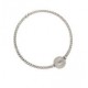 Bracciale oro bianco con sfera satinata BR3122B