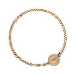 Bracciale oro bianco rosa con sfera satinata BR3123BR