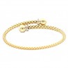 Bracelet en or jaune blanc avec sphères brillantes BR3125GB