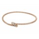 Rose white gold bracelet with shiny spheres BR3126RB