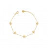 BR3224G yellow gold star bracelet