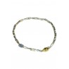 Men's tubular chain bracelet in yellow and white gold BR760BC