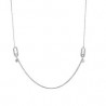 Liu Jo women's chain necklace in steel with glitter LJ1399