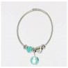 Bracelet rigide femme Liu Jo avec pendentifs en acier LJ1377