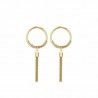 Boucles d'oreilles pendantes Liu Jo avec franges couleur or LJ1162