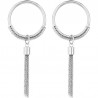 Boucles d'oreilles chaîne rolo en acier Liu Jo LJ1159