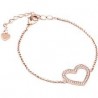 Bracelet femme Liu Jo en acier coeur avec zircons LJ1014