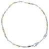 Bracciale da uomo tubolare in oro bianco e giallo BR907BR