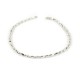 BR915B white gold tubular chain men's bracelet