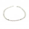 Bracelet homme chaîne tubulaire en or blanc BR915B