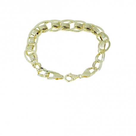 Bracciale da donna a catena a scalare in oro giallo BR945G