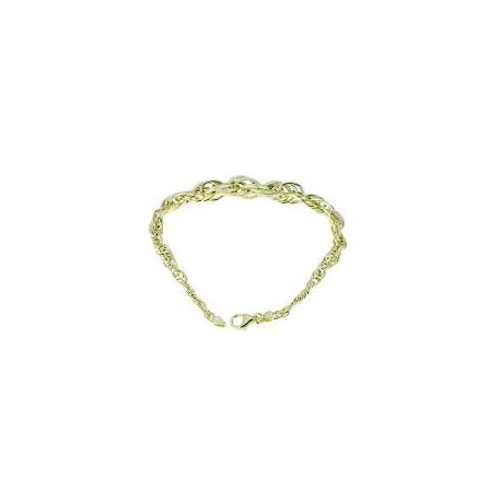 Woman's twisted scaling bracelet in yellow gold BR947G