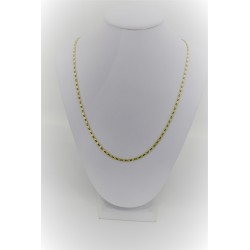 Yellow gold necklace 18 kt with mesh flat