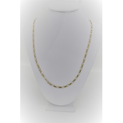Yellow gold necklace 18 kt with wide mesh
