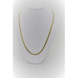 Yellow gold necklace 18 kt with close mesh