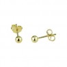 boucles d'oreilles sphères brillantes en or jaune O2001G