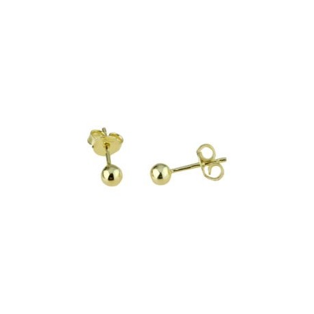 shiny sphere earrings in yellow gold O2003G