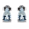 Aquamarine Drop Earrings and Diamonds model 00364