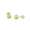 boucles d'oreilles sphères en satin en or jaune O2023G