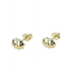 ladybug earrings carved in yellow gold O2036G