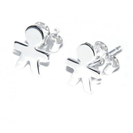 boucles d'oreilles bébé en or blanc O2060B