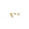 light point earrings in yellow gold O2092G