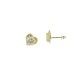 light point heart earrings in yellow gold O2096G