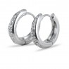 Orecchini a cerchio con diamanti a pave ct 0.30 colore G 00390