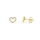 heart earrings with zircons in yellow gold O2133G