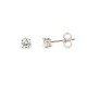 Boucles d'oreilles point lumineux 4 griffes en or blanc O2148B