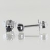 Boucles d'oreilles Medium Point Light en or et diamants noirs 00401