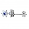 Boucles d'oreilles étoiles en or et diamants avec saphirs ct. 0,10 00407