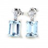 Boucles d'oreilles aigue-marine et diamant - 2,77 carats 00412