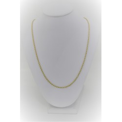 Necklace unisex yellow gold 18 kt with mesh roll