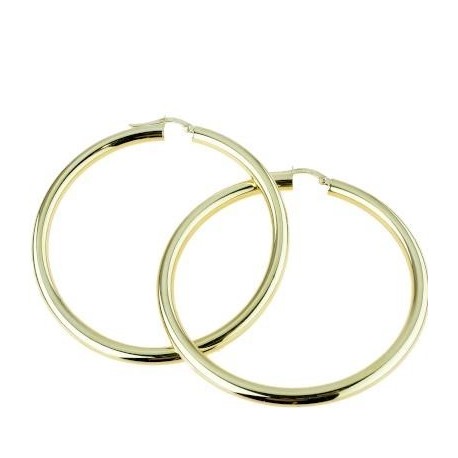 smooth circles round barrel yellow gold barrel O2218G