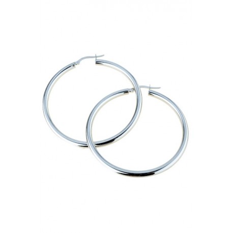 smooth circles round barrel white gold barrel O2224B