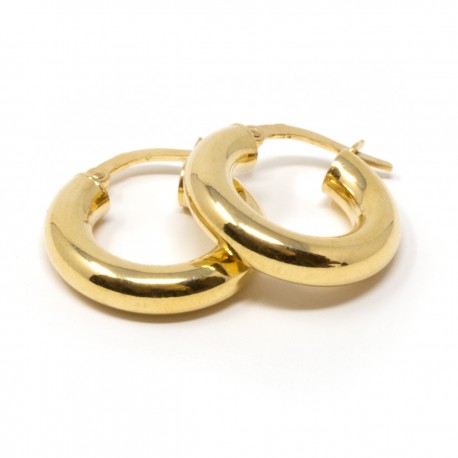 smooth round barrel circles in yellow gold O2230G