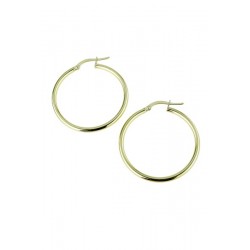 cercles de barillet ronds lisses en or jaune O2232G