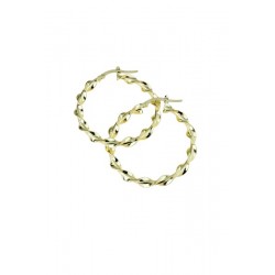 yellow gold torchon hoops O2240G