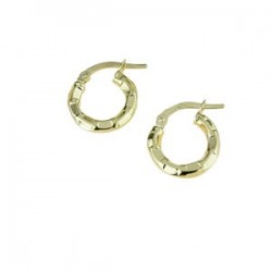 hoops carved in yellow gold O2242G