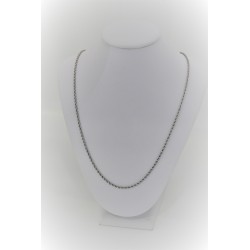 Necklace unisex white gold 18 kt with mesh roll