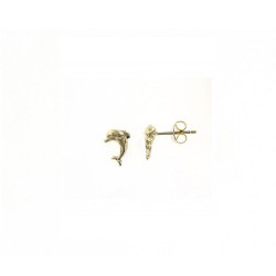 boucles d'oreilles dauphin en or jaune O2272G